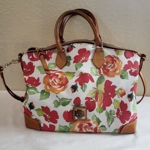 Dooney Red Flower Shoulder/Handbag